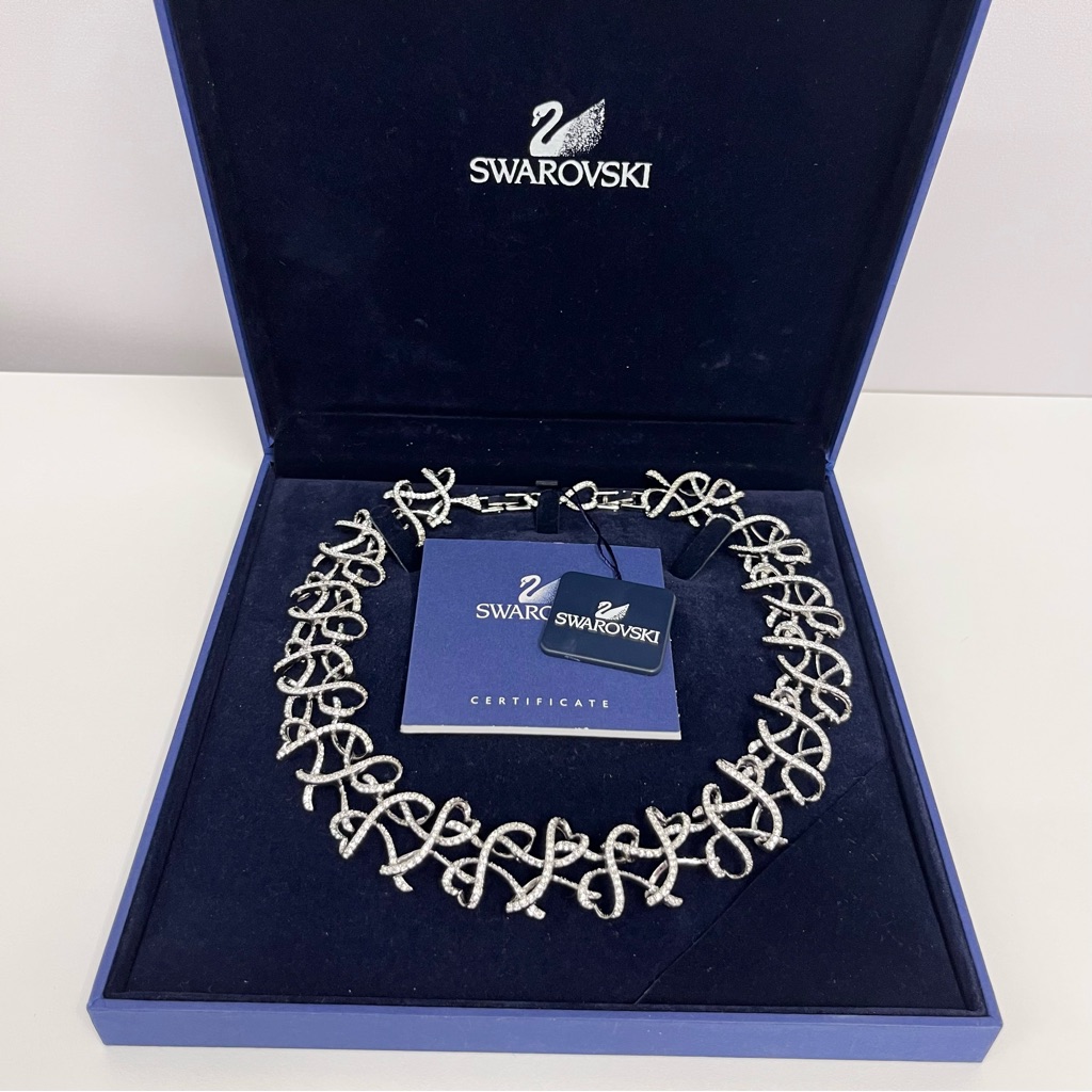 Swarovski Crystal Wedding Infiniti Necklace Nwt Nib Adjustable